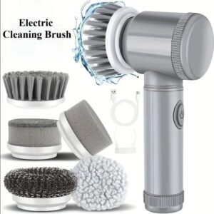 Cordless 5-Head Power Scrubber Cordless 5-Head Power Scrubber with interchangeable brush heads